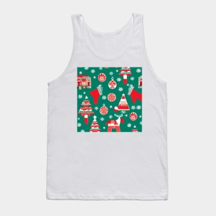 Christmas Candies and Santa&amp;#39;s Patterns! Exclusive Tank Top